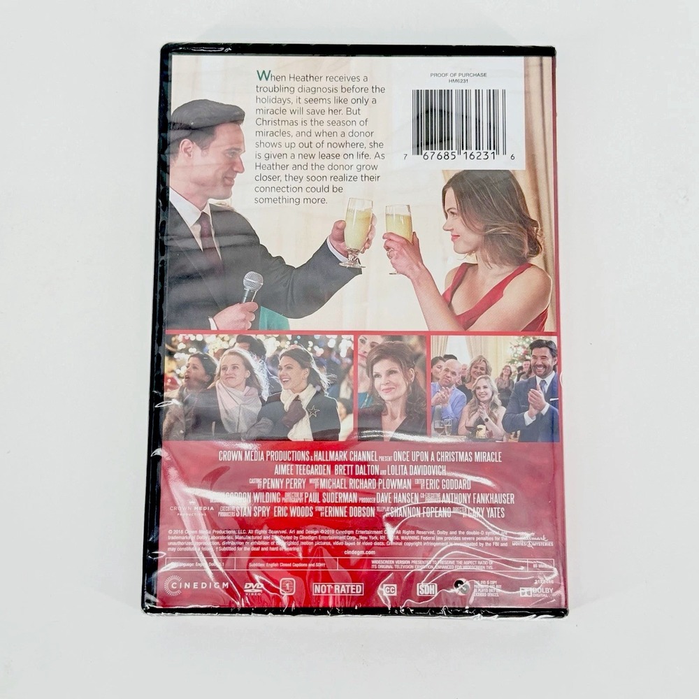 Once Upon A Christmas Miracle DVD New Factory Sealed Hallmark Christmas Movie - Picture 3 of 8